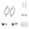 Gold- und Perlenohrringe Ohrringdesigner Schmuck Womens Ed Faden Ohrring Frauen Weiß Gold Silber Mode vielseitig plattiert N256y