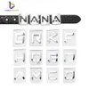 130pcs 8mm Hollow Letters English Alphabet A-Z DIY Slide letter Charm fit Bracelet LSSL010 130282R