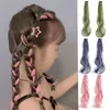 Accessoires de cheveux Extensions colorées en une étape: Coiffures de clip-in-insensées réalistes pour les enfants Highlights Girls