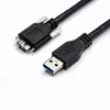 Industriell kamera hög flexibel dragkedjakabel USB3.0A Revolution Micro-B Data Cable med skruvfast hårddisk