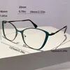 Solglasögon Kammpt Vintage Cat Eye Women Eyeglasses 2024 Stylish Blue Light Blocking Eyewear Ins Trend Luxury Design Computer SPELALES