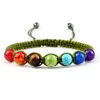 Strand Retro Natural Stone Bracciale da uomo Chakra Perle regolabili Gioielli elastici Giochi regalo regalo