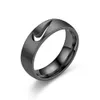 Jóias de anel de anel escovado de aço escovado de titânio da moda e personalizado para homens e mulheres