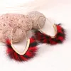 Hoop oorbellen 1 st mode V-vormige mink haar pluche herfst winter faux vacht voor vrouwen bruiloft sieraden