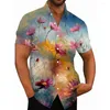 Men's Casual Shirts Floral Hawaiian Summer Fashion 3d Print Cozy Short Sleeve Beach Oversized Lapel Sale Imported China