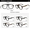 Sunglasses Frames Men's Eyeglasses Frame Oversized Wood Optical Glasses Men Square Retro Eye Myopia Prescription Lens