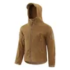 Veste en toison polaire à capuche extérieure Chasse de chasse Airsoft Vêtements Tactical Camo Coat Combat Vêtements Camouflage NO05-236B