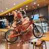 سلاسل المفاتيح Mini Model Model Bicycle Bicklection Diecast Metal Finger Mountain Bike Bag Bender Key Chain Hight