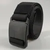 Belts Thickened Elastic Belt POM Plastic Flat Buckle Non-metal Security Non-porous Canvas Wear-resistant Comfort