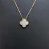 Classic Four Leaf Clover Necklaces Pendants Mother-of-Pearl Stainless Steel Plated 18K for Women Girl Valentine's Mother's Day Engagement Jewelry-Gift wholesale