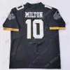 2020 جديد NCAA UCF Knights Jerseys 10 Milton Football Jersey College Black White Size Youth Adull All Ed