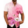 Men's Casual Shirts Floral Hawaiian Summer Fashion 3d Print Cozy Short Sleeve Beach Oversized Lapel Sale Imported China