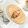 Plates Wood Tray Po Props Housewarming Gift Wooden Trays Platter For Bread Vegetables Home Kitchen Decor Cheese Ham