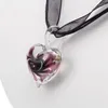 Pendant Necklaces Murano Glass Necklace Flowers Ribbon Chain