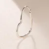 Boucles d'oreilles Stud Factory Wholesale 925 STERLING Silver Love Heart Hoop Bangle s'adapte à la mode de bijoux européens