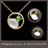 Qsualità più alta fatta personalizzata Genuina Gold Gold Gold Shell Imperial Green Green Giadeite Pendant Ciondoli