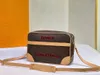 Cross Body M51274 Großer Vintage Vintage -Kamera -Tasche Crossbody -Tasche für Männer und Frauen klassische Leinwand mit gelben Lederausstattungsbeutel verstellbarer Umhängetaschen