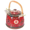 Zestawy naczyń stołowych Retro Teapot Camping Stove Dectop Decor Kettle Wysoka temperatura Odporność Ceramika Pitcher Home Office Portable