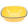 ディナーウェアセット模倣エナメルボウルキッチン食器用品スープスープコンテナストレージホルダー用の滑らかなご飯色のスナックヴィンテージの装飾