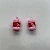 Charms 10pcs Kawaii mini dzianina wełniana kula anime urocza żywica kolczyka bransoletki bransoletki