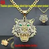 Lion en acier inoxydable Lion Leopard Tiger Head Bottle Opender Pendant 201014272Y