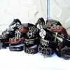 Ganze Mix Styles 30pcs Kupferlegierung und Leder Retro Vintage Ethnische Stämme Seilmanschette Armbänder brandneu224l