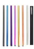 Colorful 304 Stainless Steel Straws Reusable Straight Bent Metal Drinking Straw With Cleaner Brush Party Bar Accessory Czuc38039632