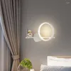 ウォールランプモダンな導かれた子供用部屋の寝室ベッドサイドライト樹脂樹脂吸留屋内装飾照明器具