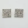 50pcs 16x16mm 사각형 모조 다이아몬드 장식 버튼 플랫 백 DIY Crystal Buckles Factory 280c