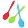 Forks Silicone Spoon Kitchen Supplies Soup Mixing Salad Household Cooking Non-stick Spoons For Serving Utensils