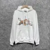 Sweatshirts pour hommes Sweat-shirts SweetShies Fashion Streetwear Amiress Niche Autumn Hiver Collection Hooded Bone Split Tiger Print Minimalist Com Table High Street Couple