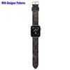 Luxury Apple Watch Ultra 38 40 41 42 44 45 49 mm Flower Pu Leather Watchs Strap Broupe pour Apple Watch Series 9 Watchstrap Iwatch 8 7 6 5 4 3 2 1 SE