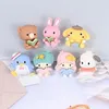 20pcs Cute Cartoon Animals Flatbacka Components Cabochon Kawaii Dog Bear Postacie Królika Telefon części Deco części DIY Scrapbook ACC258I