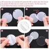 Keychains 60st Acrylic Keychain Blanks Kit med Pom Ball Jump Rings runt Clear Discs Circles Colorful Tassel Pendants For DIY