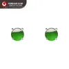 Fashion de plus haut niveau authentique jade or oror vert complet couleur verte glacés jadite mèches d'oreilles