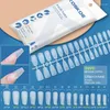 False unhas 20/24/120pcs pressione em dicas de gel macio Coffin Cover limpo capa completa Extensões de unhas transparentes artificiais falsas