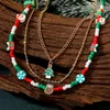 Подвесные ожерелья рождественские многослойные сети ожерелье для женщин мужчины 2023 г. Тренд золотой цвет снеговик