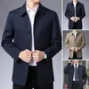メンズジャケットカジュアルジャケット春秋のビジネススーツコート長い袖のターンダウンカラーシングル胸のソリッド