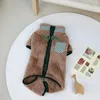 Hundebekleidung Plaid Jumpsuit für Reißverschluss mit Kleidung Design Wetter Hunde/Katze Strampler Winter gemütlich leicht zu schwärme Haustierzubehör