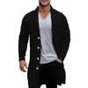 Men's Sweaters Cardigan Sweater Chunky Cable Knit Tunic Button Up Plain Shawl Collar Warm Ups Modern Contemporary Casual Daily