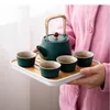 Tee -Sets Keramik Teetasse Travel Tea Set Teekannenschale Haus im Freien Werkzeuge Topf und Tasse