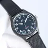 Cher Menwatch IWC Watch Mens Top Guns Garres de haute qualité Auto Mécanique Uhren Super Luminal Date Watchmen New Fluorine Strap Montre Pilot Luxe 3KKT