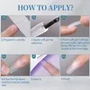 Falska naglar 20/24/120 st. Tryck på mjuka geltips Kistan Clear Full Cover Fake Artificial Transparent Nail Extensions