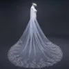 3 4 5 mètres blancs ivory Cathedral Wedding Veils Long Lace Edge Bridal Veil with peig accessoires de mariage Bride Veu Wedding Veil X0235Q
