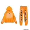 Sweatshirts pour hommes à capuche sweat-sweins Streetwear Streetwear Hellstar Fire Orange Mud Print Lavage Eau de coton Pure Coton Sweat à capuche Sweatre Hommes Femmes Femmes Pullover Veste