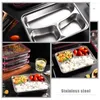 Dinnerware Sets Divider Plates Metal Tray School Lunch Trays Pallets Divided Holder Stainless Steel With Dividers For Adults Staff Kid