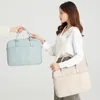 Briefcases 2023 Elegant Solid Laptop Bag Simple Handbags For Office Women Shoulder Casual Big Tote Ladies Crossbody Bags