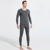 Ensemble de sous-vêtements thermiques pour hommes, doublure polaire douce, longs Johns, haut et bas, vêtements d'hiver pour temps froid