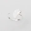 Antique Silver ginkgo leaf Plant Opening Finger ring for Women lady Elegant Wedding rings Imitation Pearl Lovely Gift281J