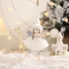 Décoration de fête ornements de Noël Poupées anges mignonnes princesse robe de Noël pendentif arbre avec des ailes à la maison